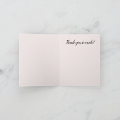 Moederdag roze groene bloemen bedankkaart (Binnen)