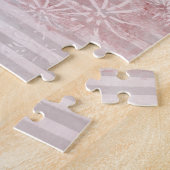 Moederdag  roze groene bloemen legpuzzel (Zijkant)