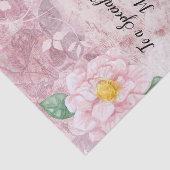 Moederdag  roze groene bloemen tissuepapier (Detail)
