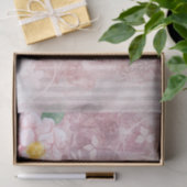 Moederdag  roze groene bloemen tissuepapier (Geschenk)