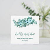 Moederdag Roze Groenelementen Groet Kaart (Staand voorkant)