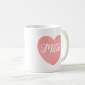 Moederdag roze hart, hou van je moeder tekst koffiemok (Voorkant rechts)