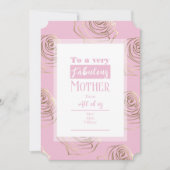 Moederdag  Roze Kaart (Voorkant)