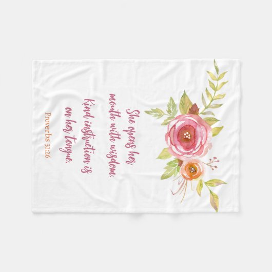 Moederdag Roze lettergrepen Fleece Deken (Voorkant (Horizontaal))