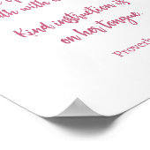 Moederdag Roze lettergrepen Poster (Hoek)