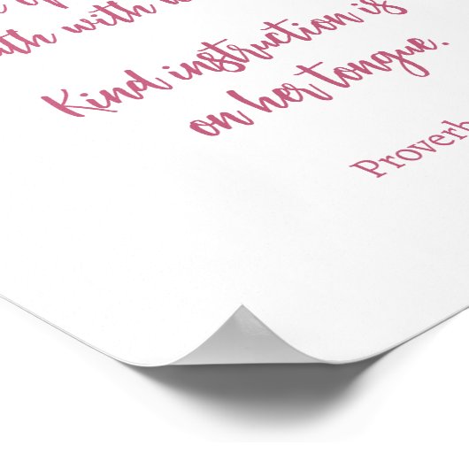 Moederdag Roze lettergrepen Poster (Hoek)