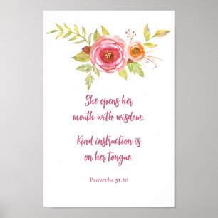 Moederdag Roze lettergrepen Poster