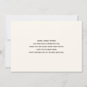 Moederdag Roze, Oranje en witte rozen Kaart (Achterkant)