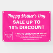 Moederdag - Roze Rechthoek 4' x 2,5' banner (Horizontaal)