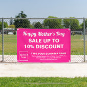 Moederdag - Roze Rechthoek 4' x 2,5' banner (Insitu)