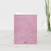 Moederdag Roze Roos Kaart (Achterkant)