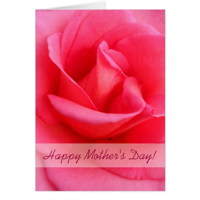 Moederdag Roze Rose (Voorkant)