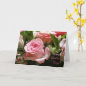 "Moederdag Roze Rose." Wenskaart Kaart (Gele Bloem)