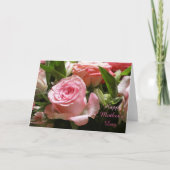 "Moederdag Roze Rose." Wenskaart Kaart (Voorkant)