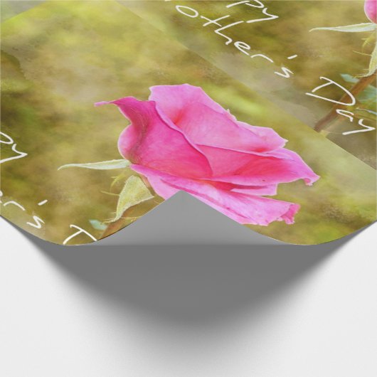 Moederdag Roze roze bloemkool Cadeaupapier (Hoek)