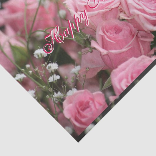  Moederdag Roze Rozenweefsel Papier (Detail)