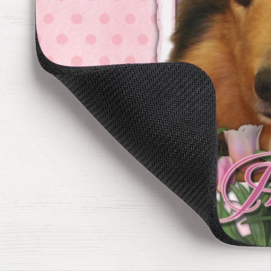 moederdag - Roze Tulips - Collie - Natalie Muismat (Hoek)