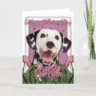 Moederdag - Roze Tulips - Dalmatiaans Kaart