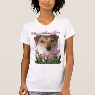 moederdag - Roze Tulips - Jack Russell T-shirt