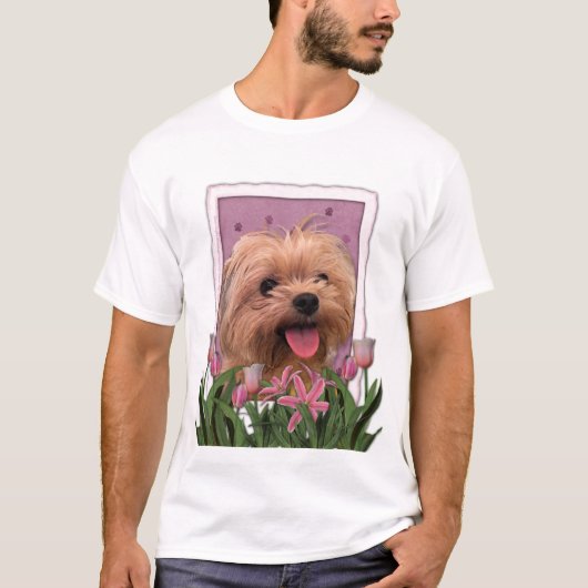 moederdag - Roze Tulips - Morkie - Lacey T-shirt (Voorkant)