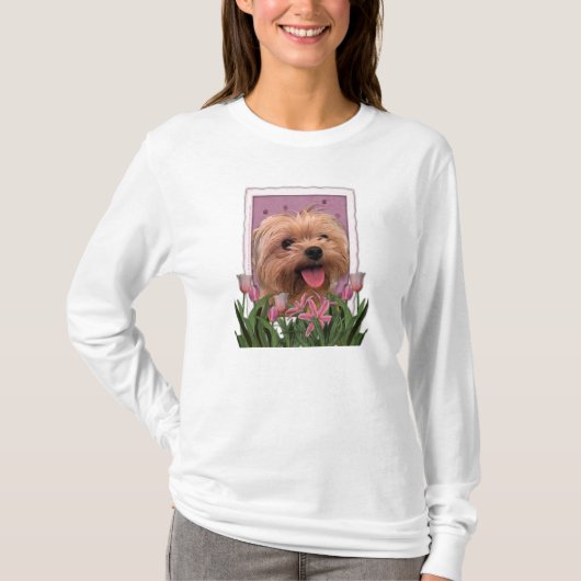 moederdag - Roze Tulips - Morkie - Lacey T-shirt (Voorkant)