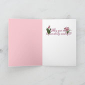 Moederdag - Roze Tulpen - Bichon Frise Kaart (Binnen)