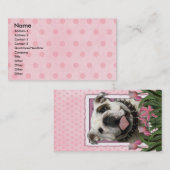 moederdag - Roze Tulpen - Bulldog Visitekaartje (Voorkant / Achterkant)