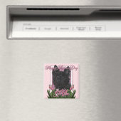 Moederdag - Roze Tulpen - Caïro Terrier - Rosco Magneet (Insitu (Vaatwasser))
