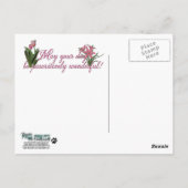 Moederdag - Roze Tulpen - Collie - Caroline Briefkaart (Achterkant)