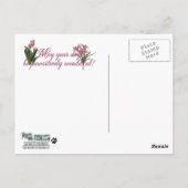 Moederdag - Roze Tulpen - Dachshund - Winston Briefkaart (Achterkant)