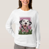 moederdag - Roze Tulpen - Dalmatiaans T-shirt (Voorkant)