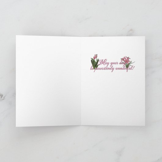 Moederdag - Roze Tulpen - Duitse Herder - Kuno Kaart (Binnen)