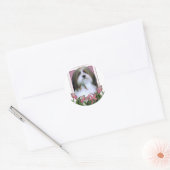 Moederdag - Roze Tulpen - Havanees Ronde Sticker (Envelop)