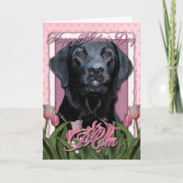 Moederdag - Roze Tulpen - Labrador - Zwarte - Pand Kaart