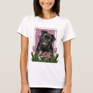 moederdag - Roze Tulpen - Pug - Ruffy T-shirt