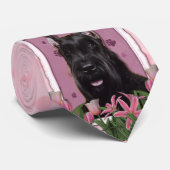 moederdag - Roze Tulpen - Schnauzer Stropdas (Opgerold)