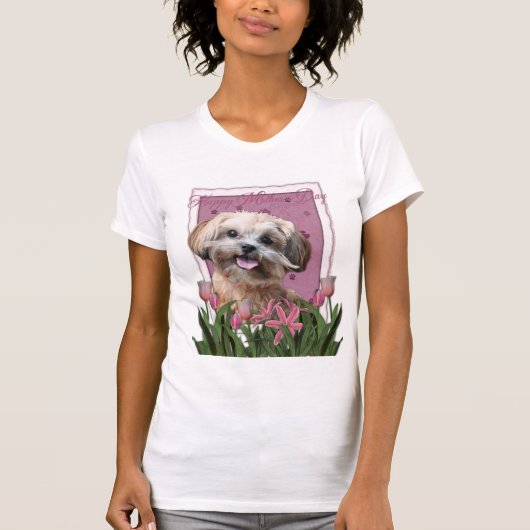 moederdag - Roze Tulpen - ShihPoo - Maggie T-shirt (Voorkant)
