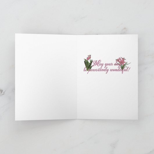 Moederdag - Roze Tulpen - Tekkel - Winston Kaart (Binnen)