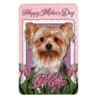Moederdag - Roze Tulpen - Yorkshire Terrier