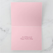 Moederdag roze tulpenhartje bouquet inkt kunst kaart (Binnen)