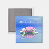 Moederdag Roze Water Lily Magneet (Voorkant / Achterkant)