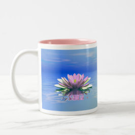 Moederdag Roze Water Lily Tweekleurige Koffiemok