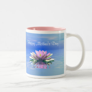Moederdag Roze Water Lily Tweekleurige Koffiemok