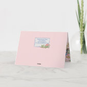 Moederdag Roze Waterverf Roos Bloemen Blauwvogel Kaart (Achterkant)