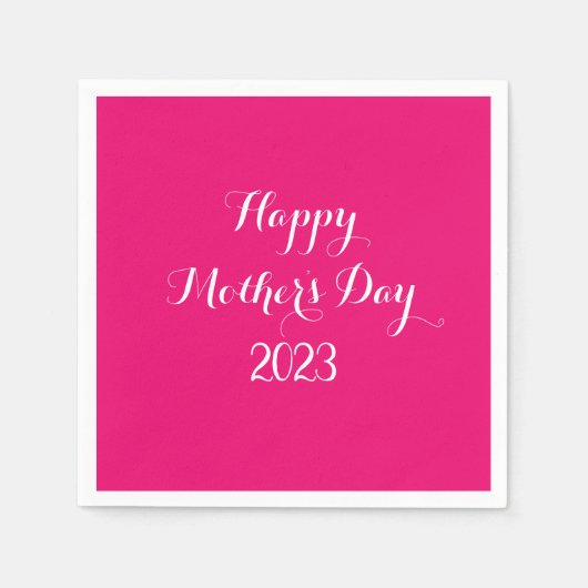 Moederdag roze witte kleur kleurrijke kleur servet (Voorkant)