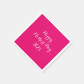 Moederdag roze witte kleur kleurrijke kleur servet (Hoek)