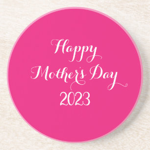 Moederdag roze witte kleur kleurrijke kleuren zandsteen onderzetter