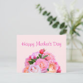 Moederdag Rozen Briefkaart (Staand voorkant)