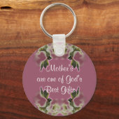 Moederdag Rozen - Dusty Roos Sleutelhanger (Voorkant)