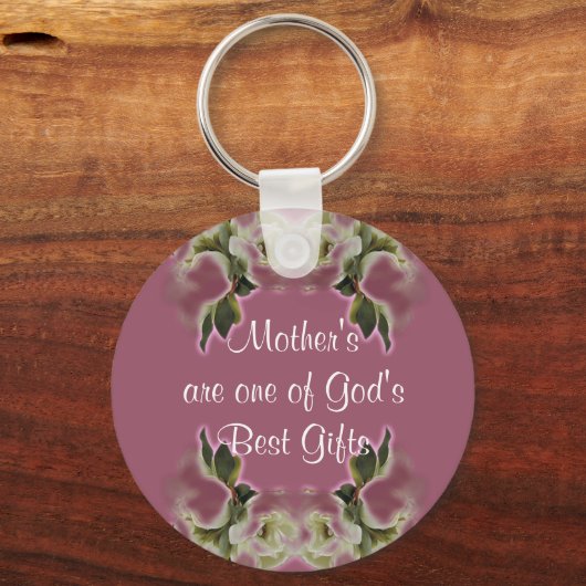 Moederdag Rozen - Dusty Roos Sleutelhanger (Voorkant)